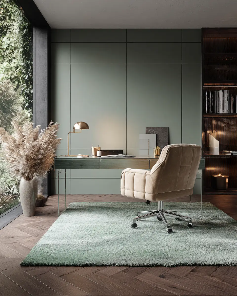 Sage Green Minimalist Home Office Decor Ideas