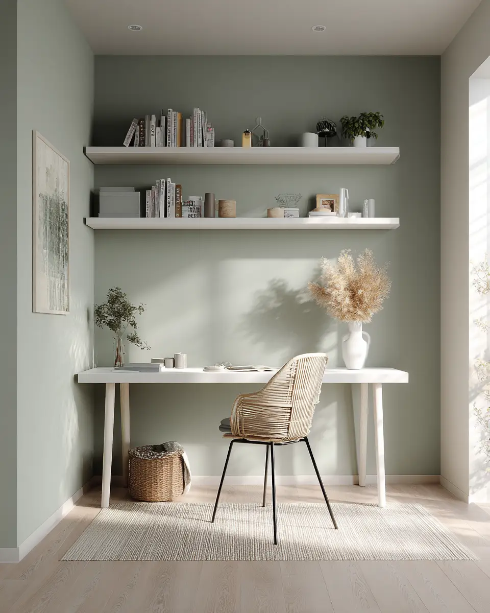 Sage Green Minimalist Home Office Decor Ideas