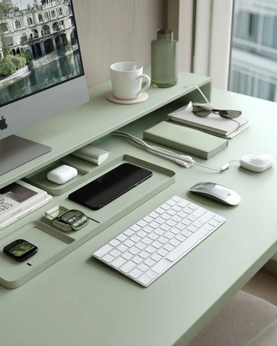 Sage Green Minimalist Home Office Decor Ideas