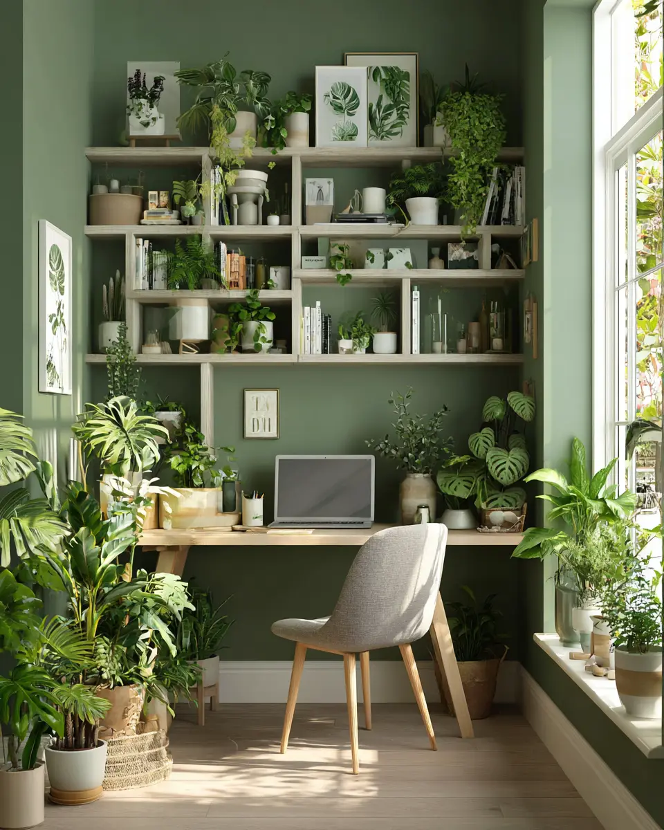 Sage Green Minimalist Home Office Decor Ideas