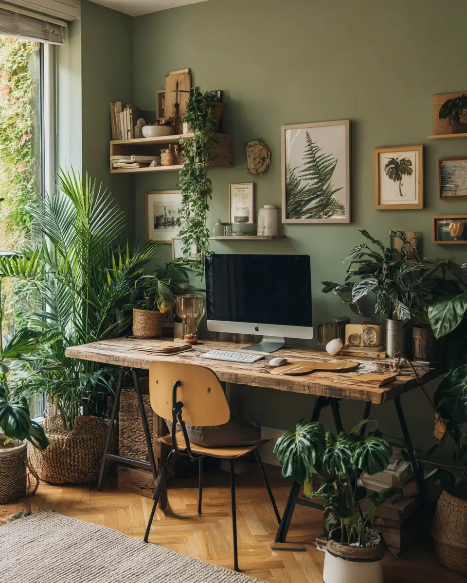 Sage Green Minimalist Home Office Decor Ideas