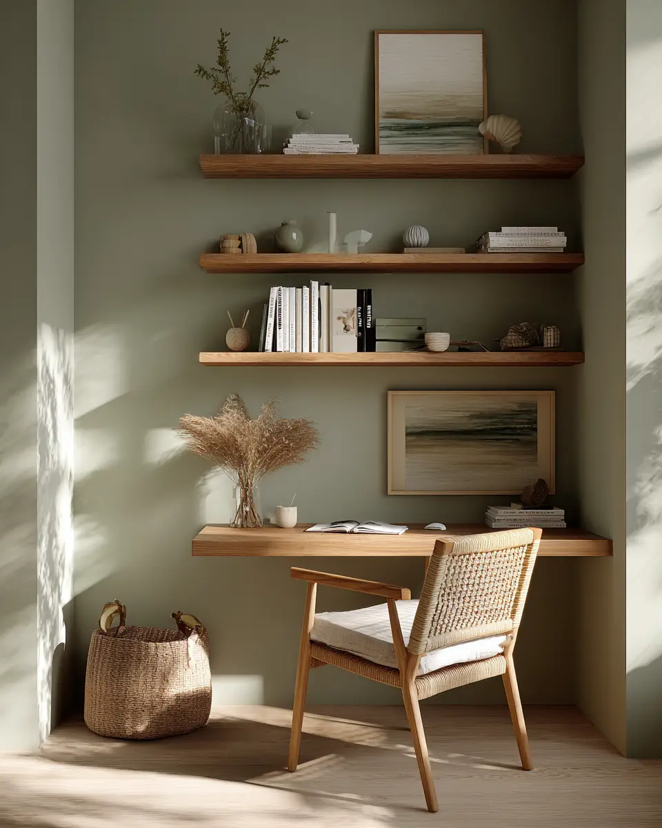 Sage Green Minimalist Home Office Decor Ideas