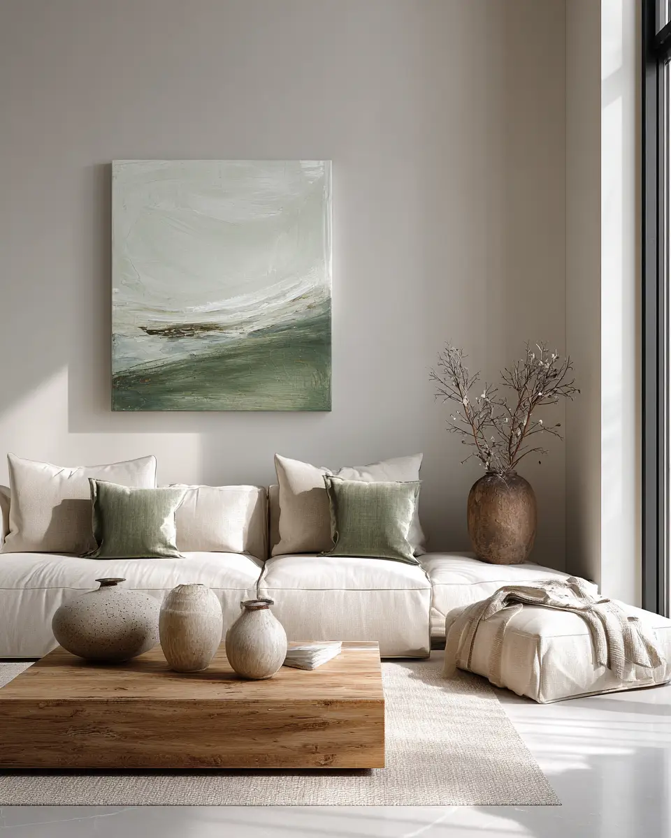 Sage Green Minimalist Living Room Decor Ideas