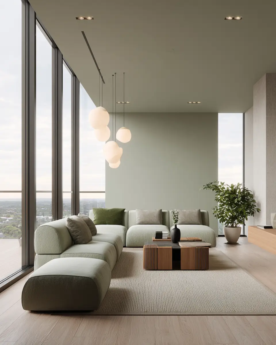 Sage Green Minimalist Living Room Decor Ideas