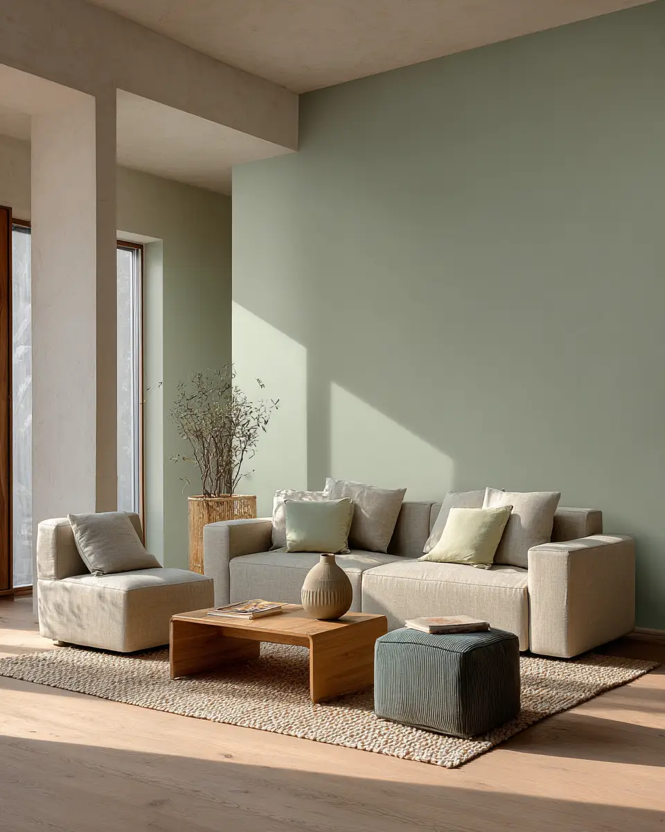 Sage Green Minimalist Living Room Decor Ideas