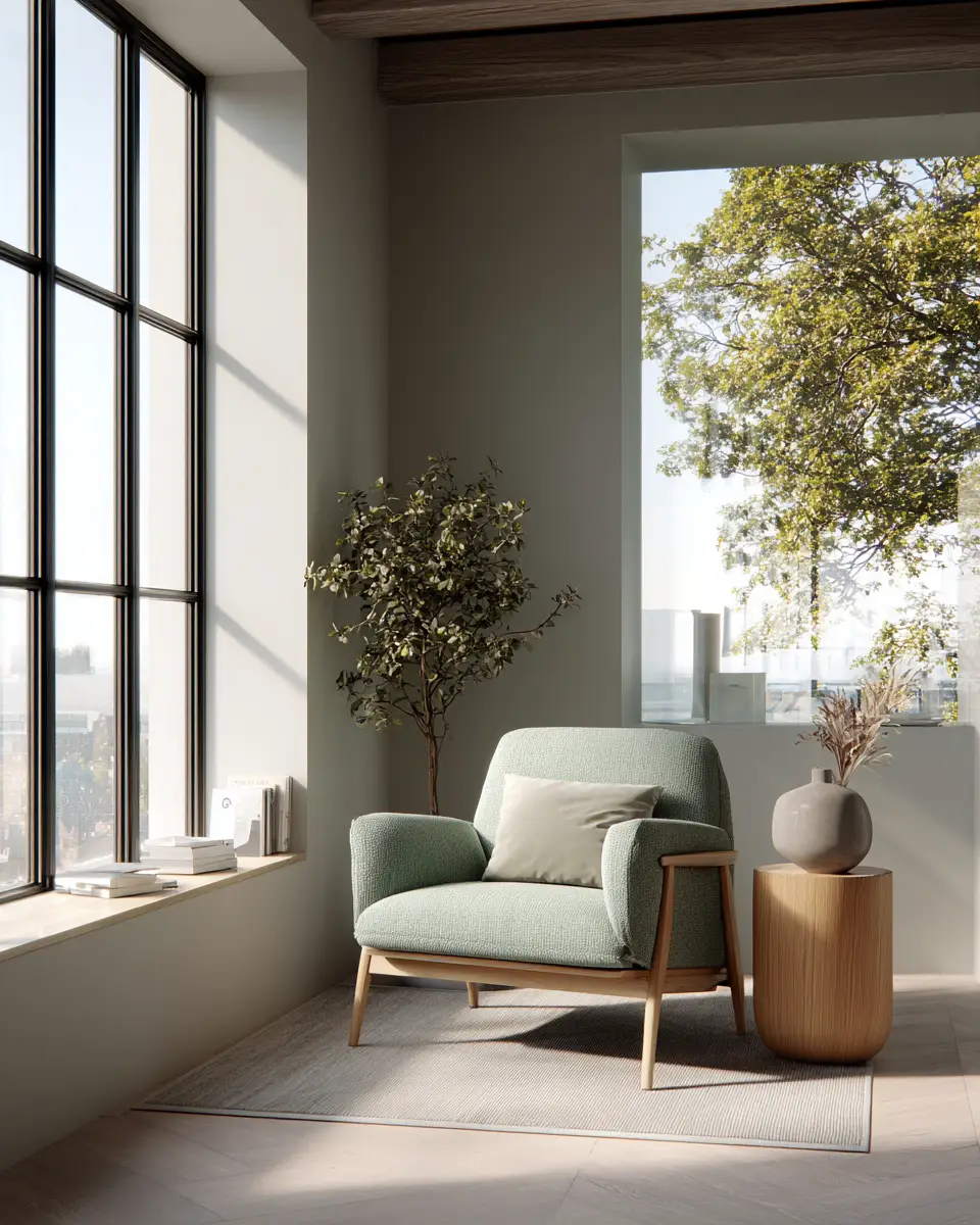 Sage Green Minimalist Living Room Decor Ideas