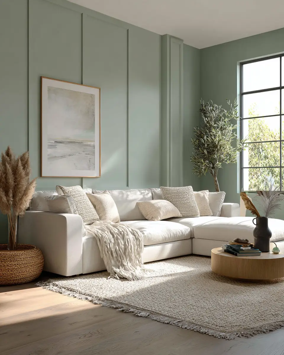Sage Green Minimalist Living Room Decor Ideas