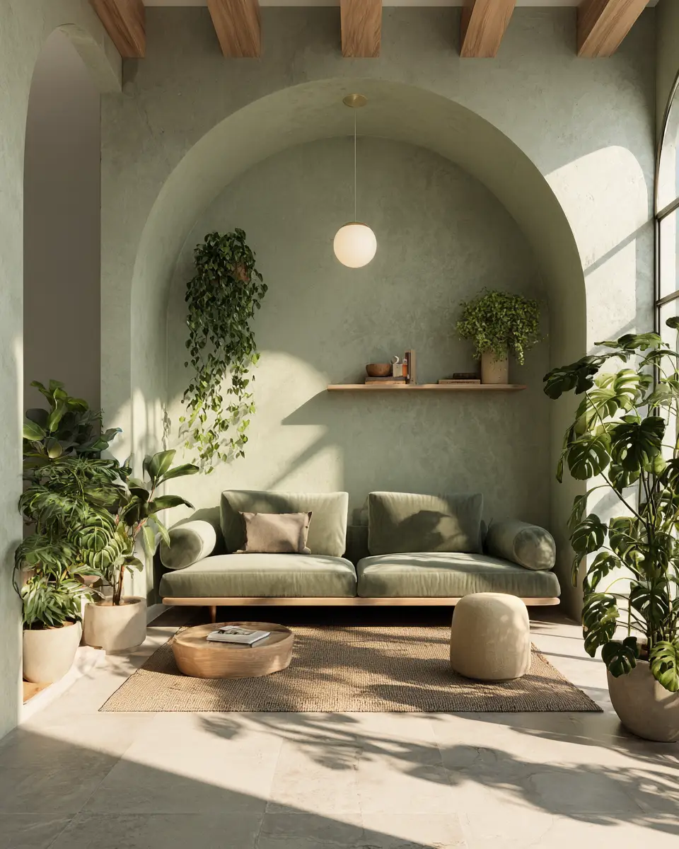 Sage Green Minimalist Living Room Decor Ideas