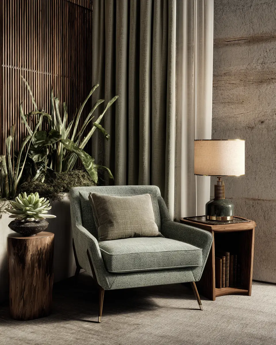 Sage Green Modern Living Room Decor Ideas