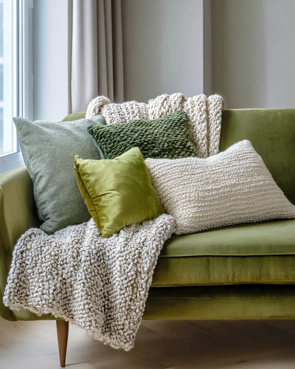 Sage Green Modern Living Room Decor Ideas