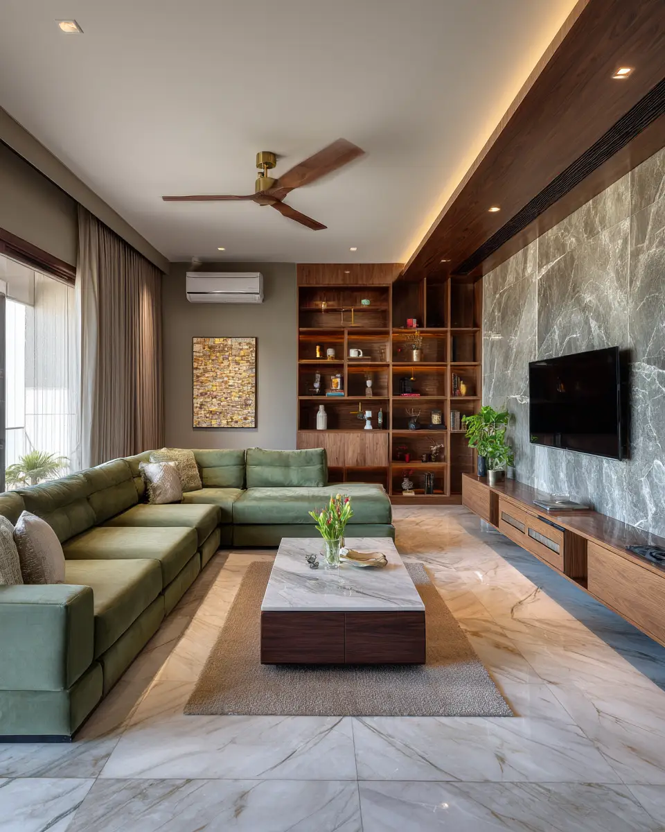 Sage Green Modern Living Room Decor Ideas