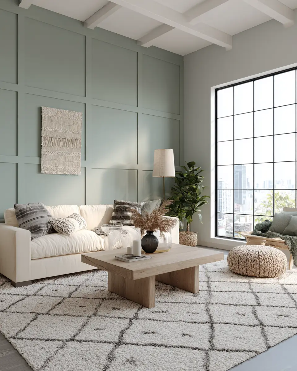 Sage Green Modern Living Room Decor Ideas