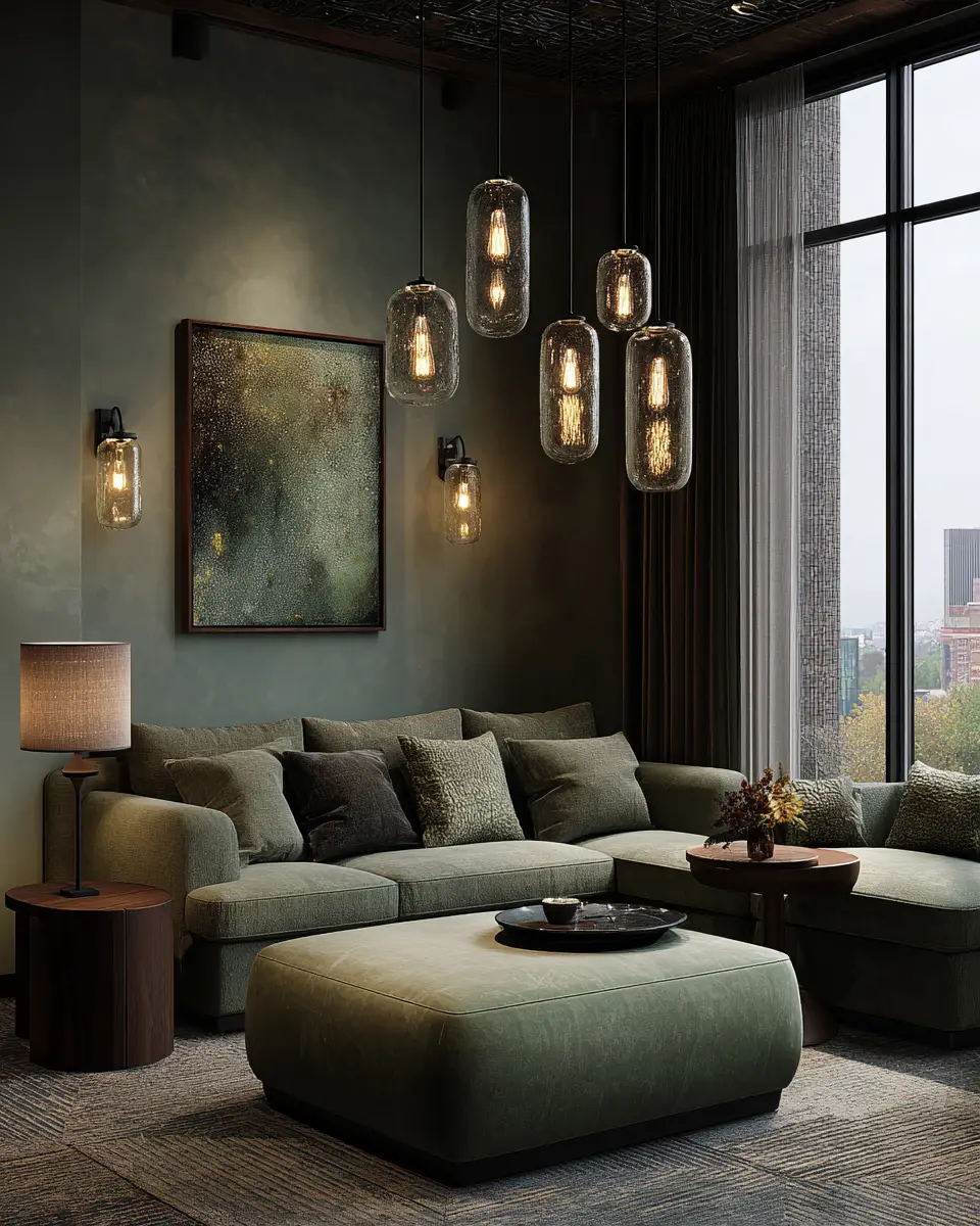 Sage Green Rustic Living Room Decor Ideas