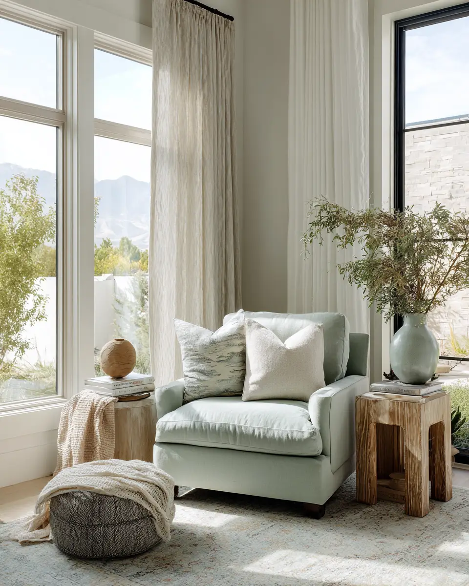 Sage Green Rustic Living Room Decor Ideas