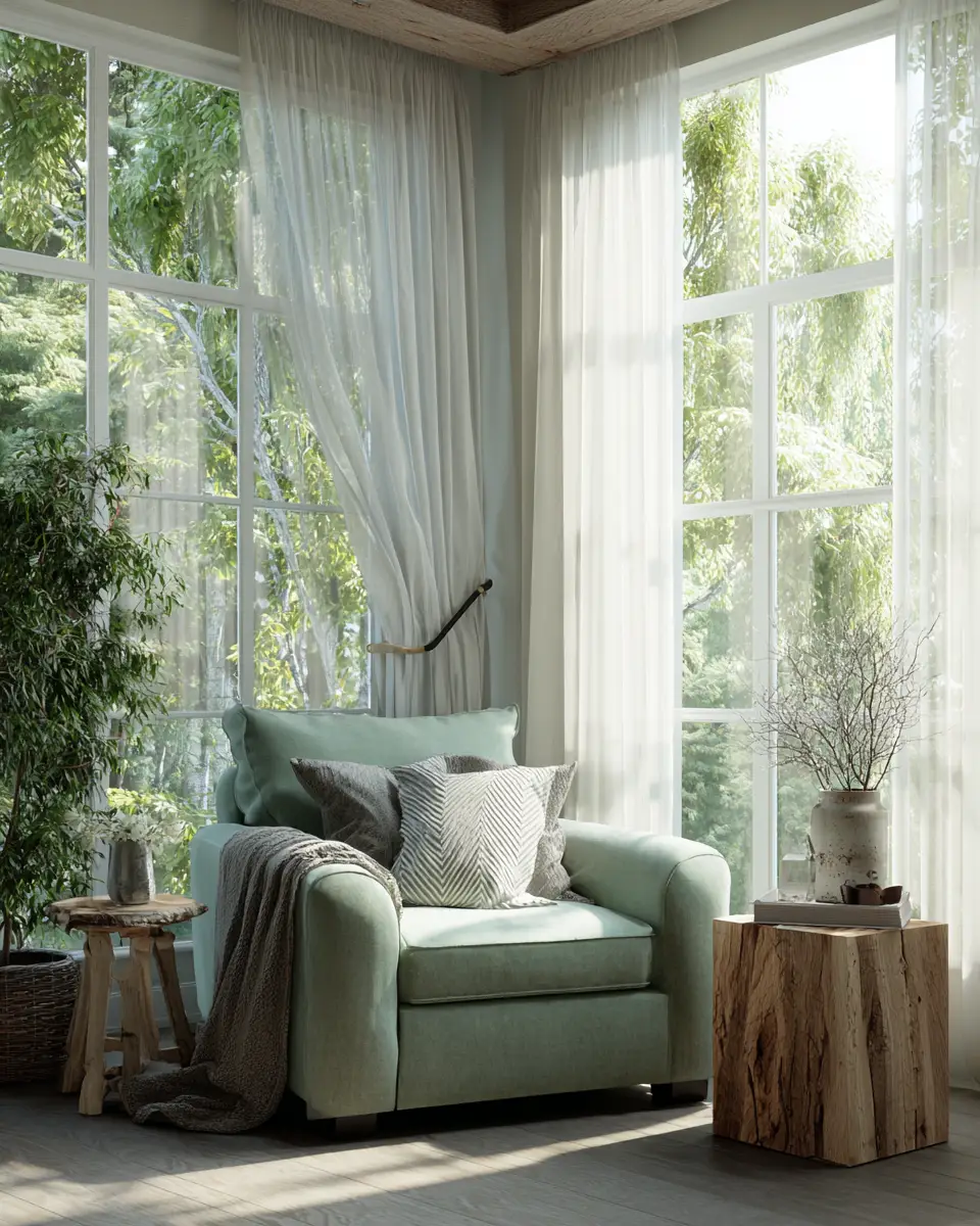 Sage Green Rustic Living Room Decor Ideas