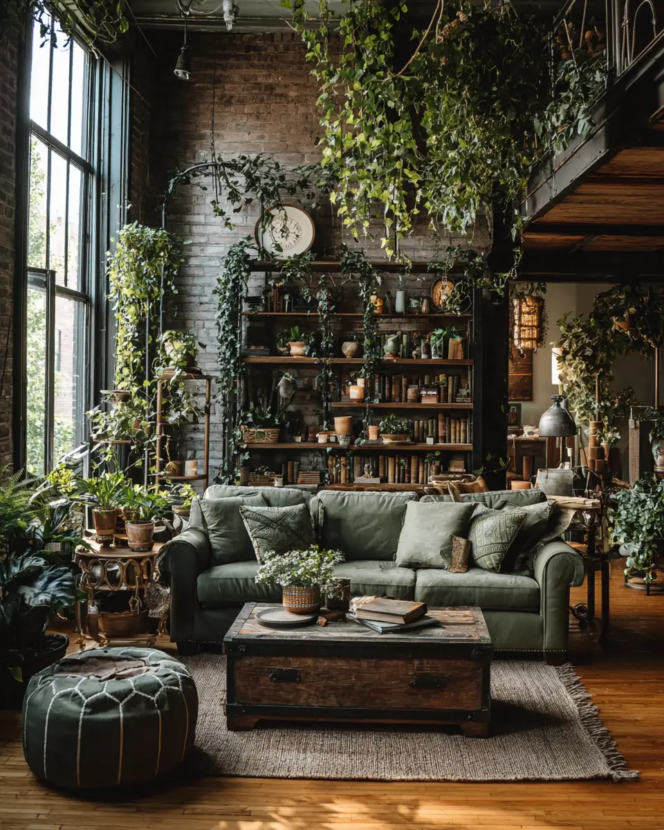 Sage Green Rustic Living Room Decor Ideas