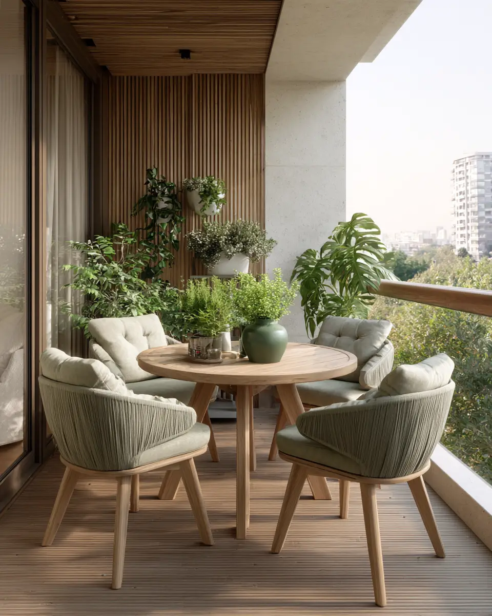 Sage Green Transitional Balcony Decor Ideas