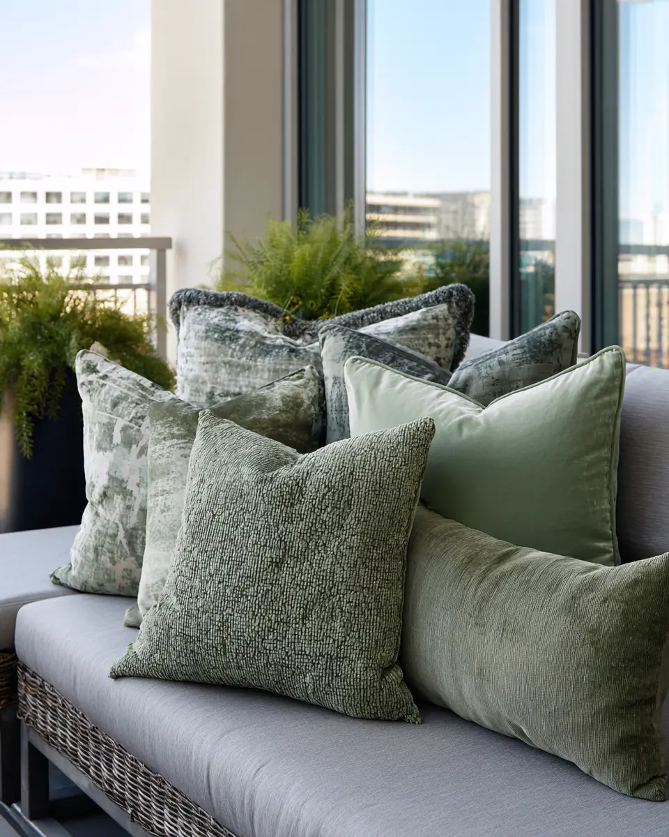 Sage Green Transitional Balcony Decor Ideas