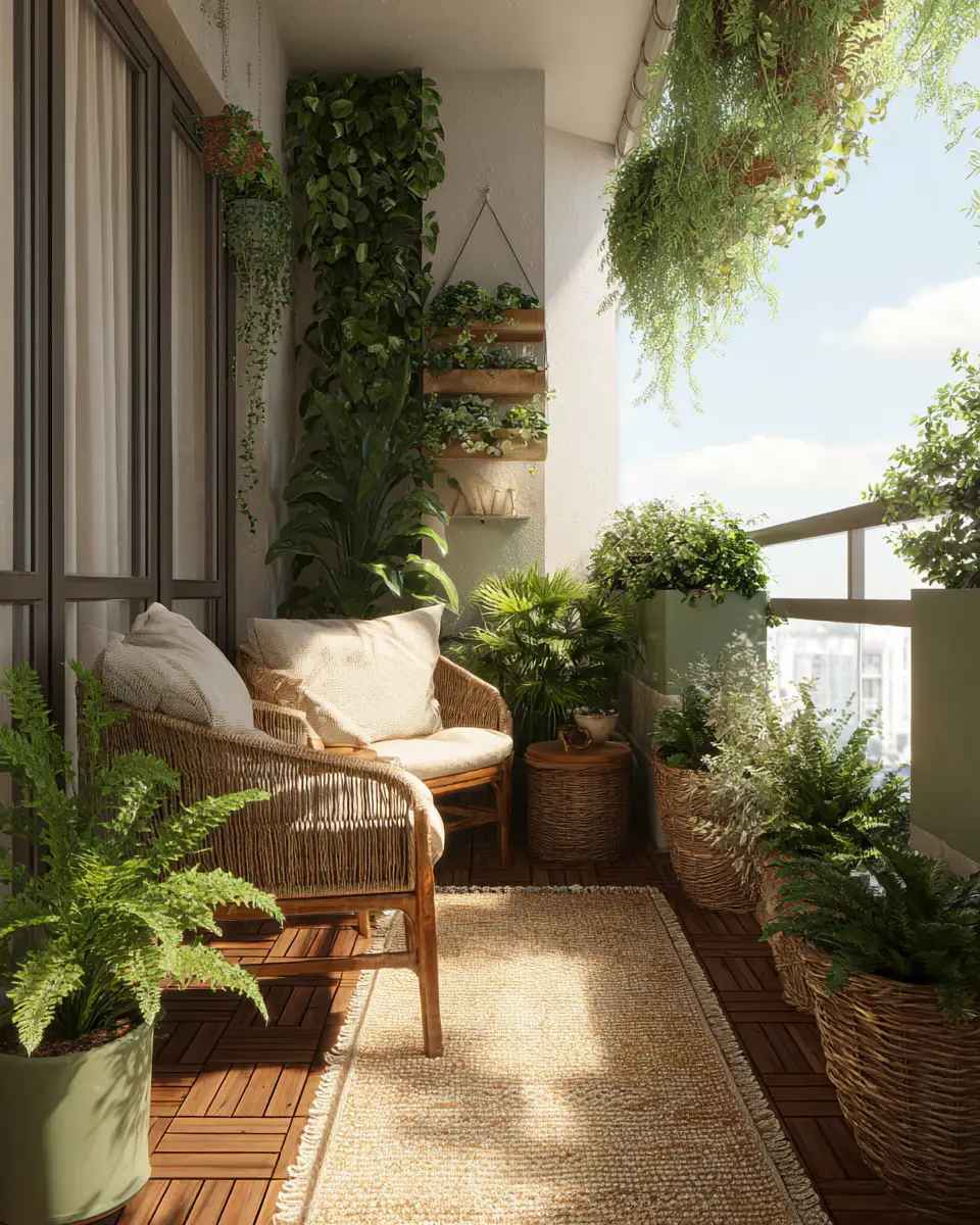 Sage Green Transitional Balcony Decor Ideas