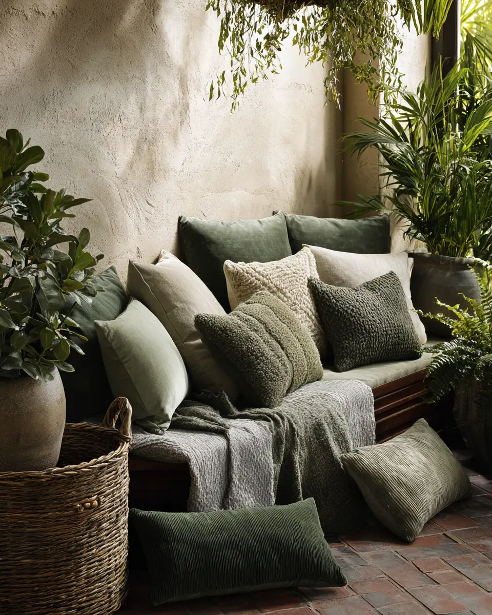 Sage Green Transitional Balcony Decor Ideas
