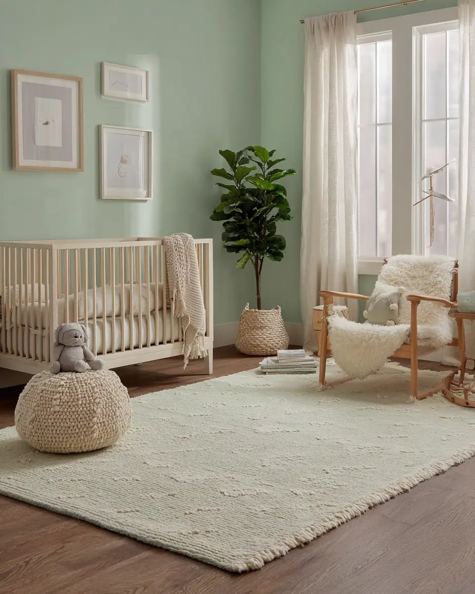 Sage Green Transitional Nursery Decor Ideas