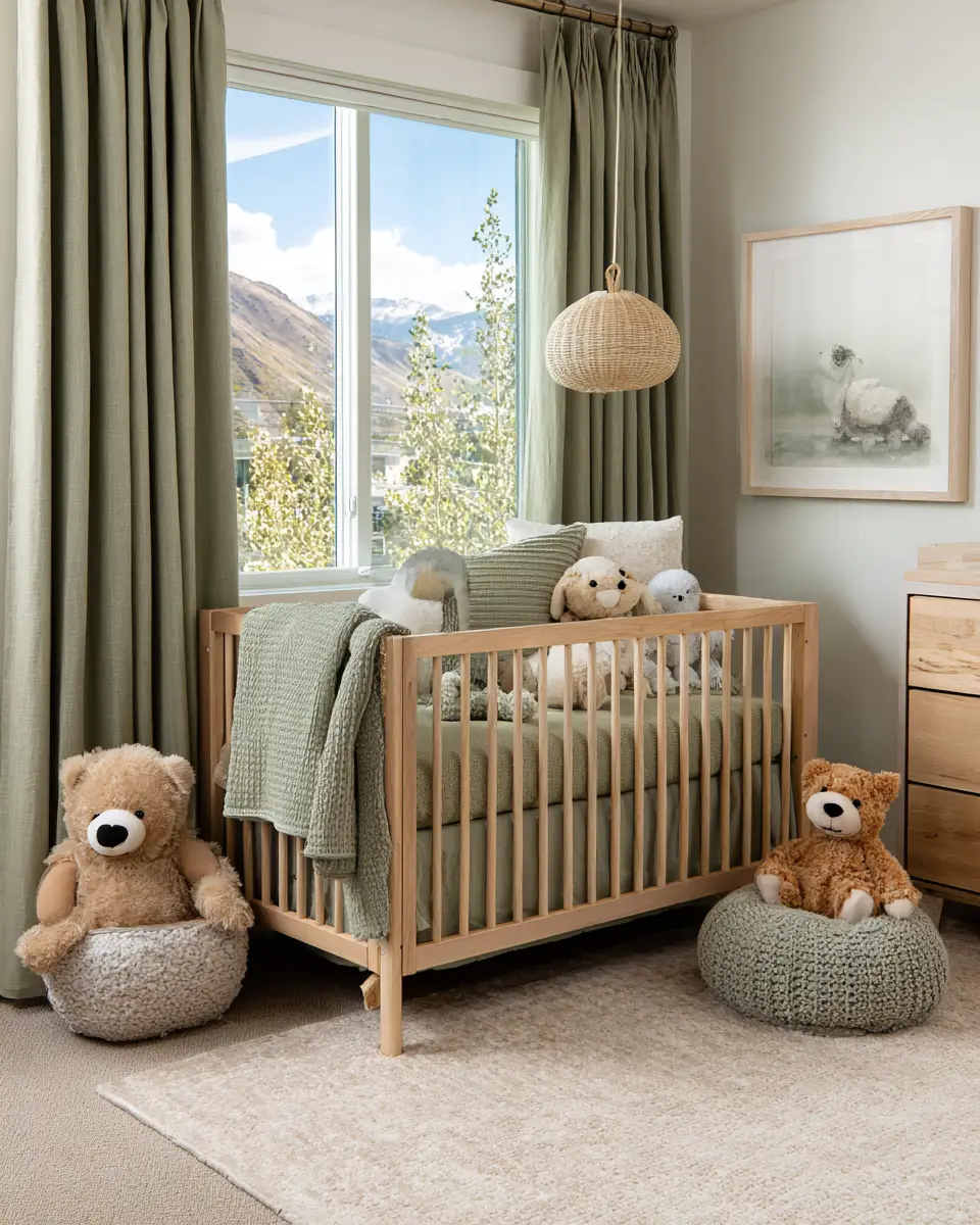 Sage Green Transitional Nursery Decor Ideas