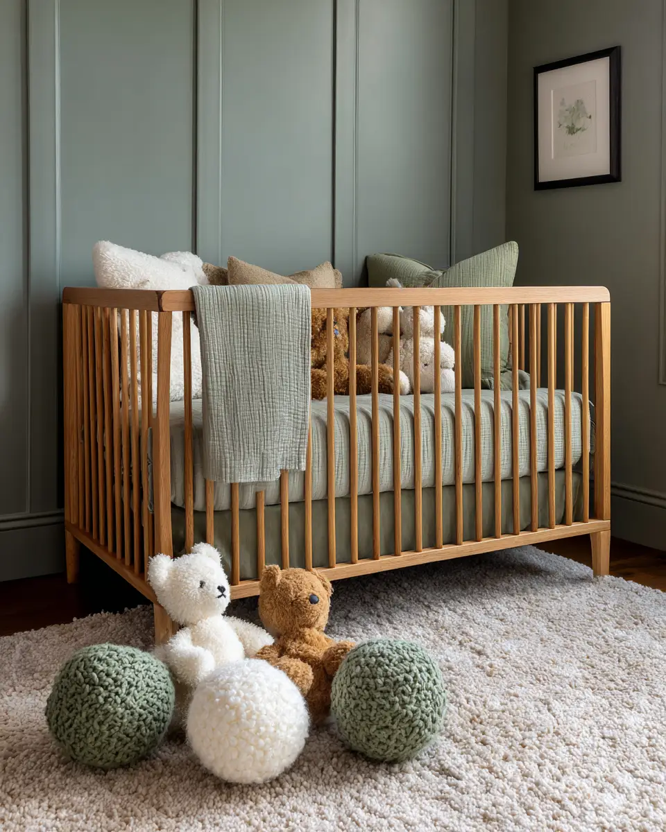 Sage Green Transitional Nursery Decor Ideas