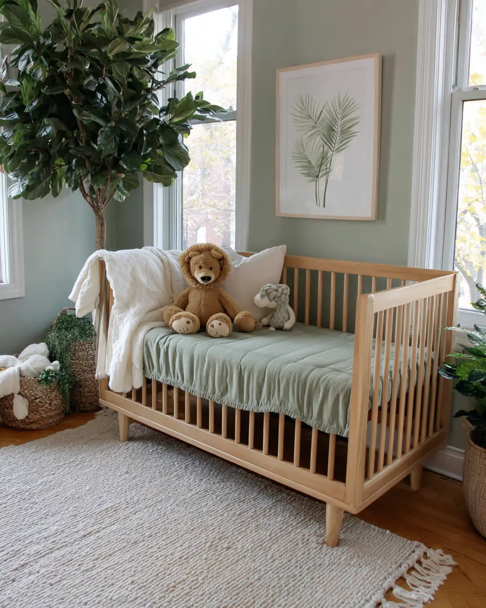 Sage Green Transitional Nursery Decor Ideas