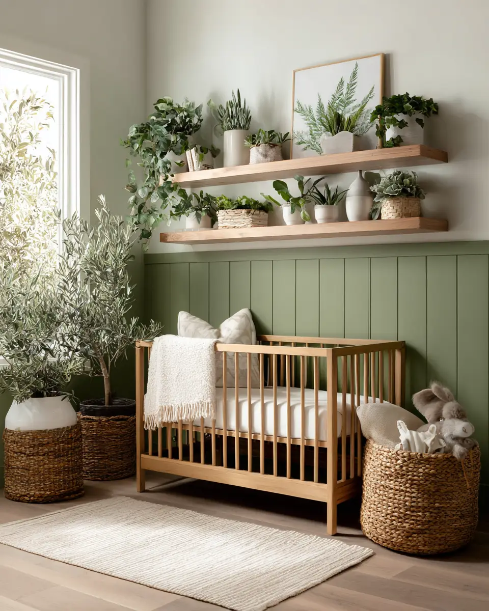 Sage Green Transitional Nursery Decor Ideas