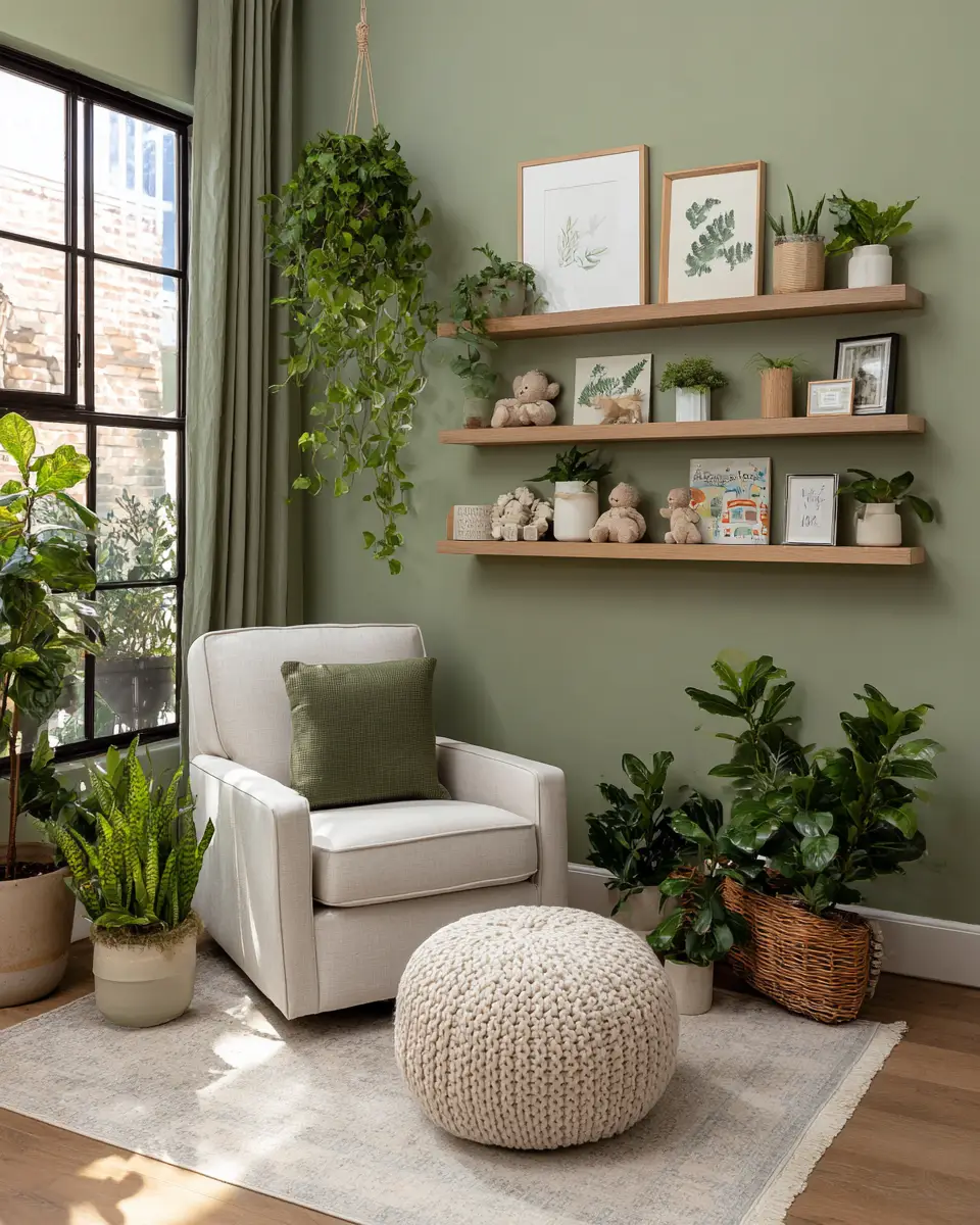 Sage Green Transitional Nursery Decor Ideas