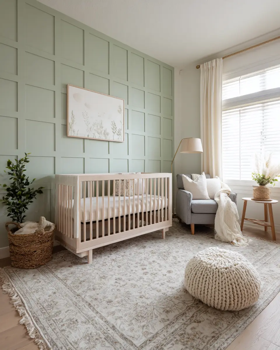 Sage Green Transitional Nursery Decor Ideas