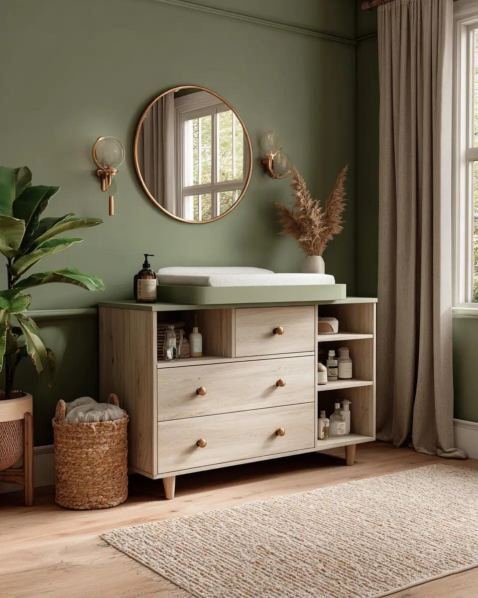 Sage Green Transitional Nursery Decor Ideas