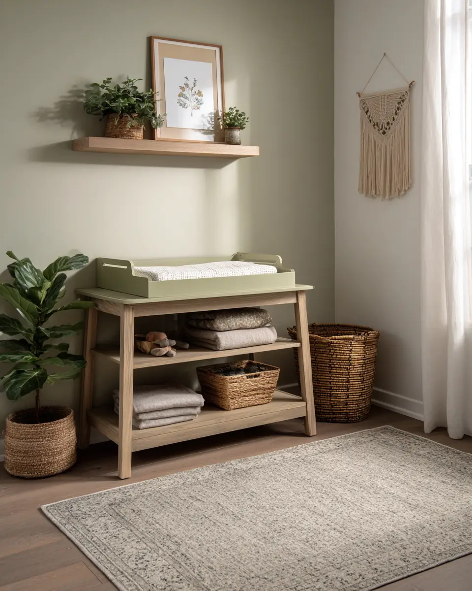 Sage Green Transitional Nursery Decor Ideas