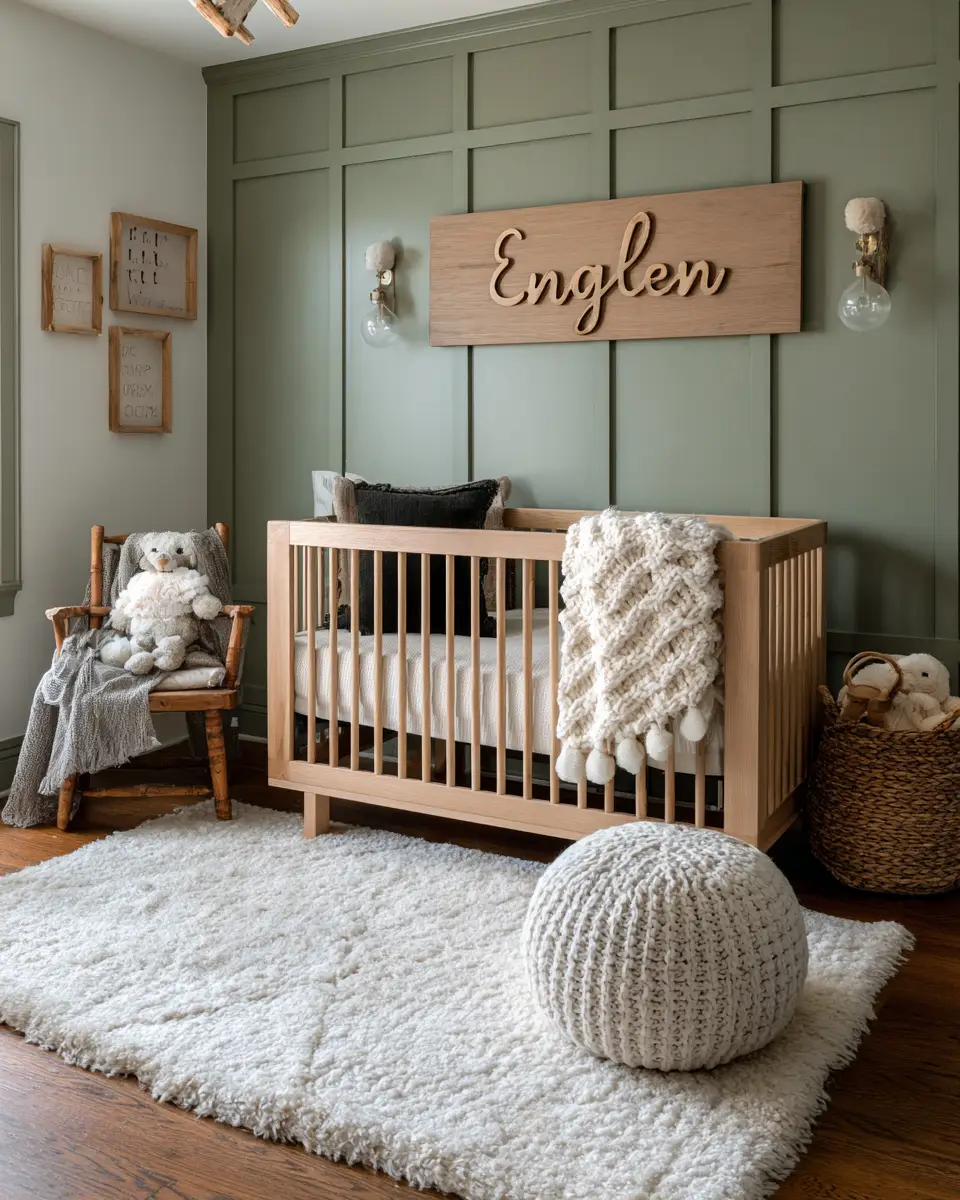 Sage Green Transitional Nursery Decor Ideas