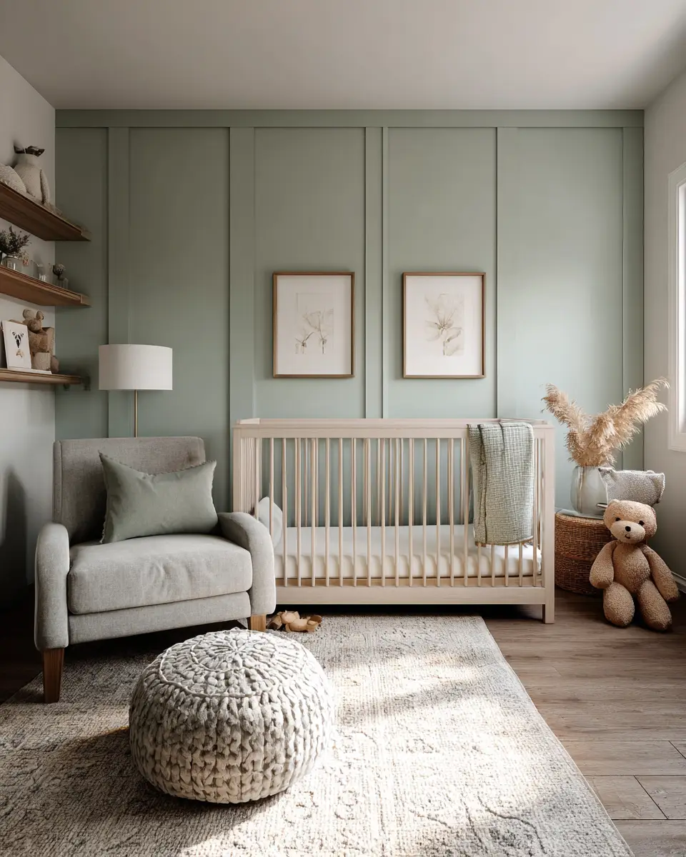 Sage Green Transitional Nursery Decor Ideas