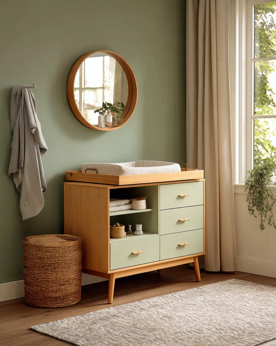 Sage Green Transitional Nursery Decor Ideas