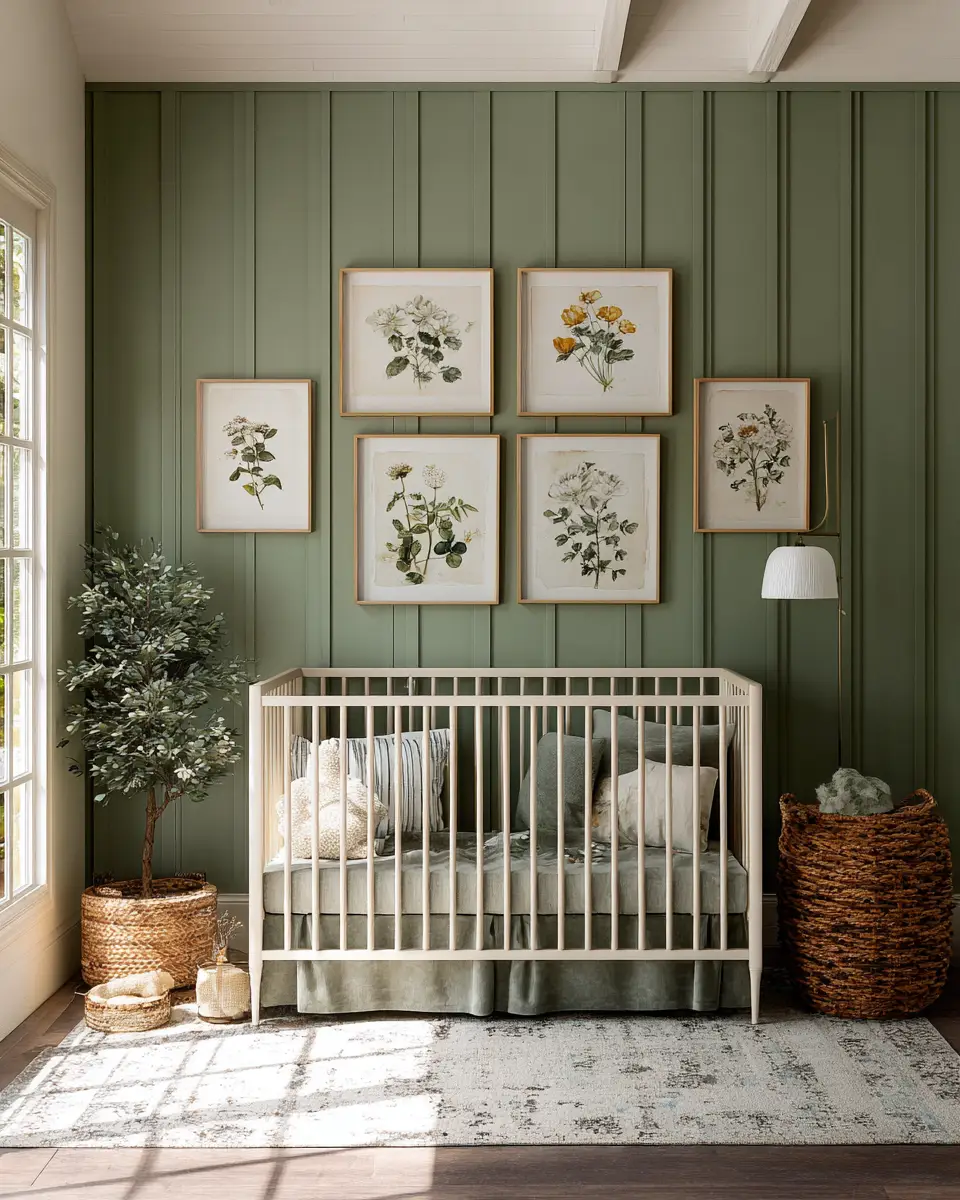 Sage Green Transitional Nursery Decor Ideas