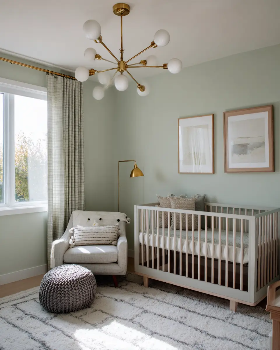 Sage Green Transitional Nursery Decor Ideas