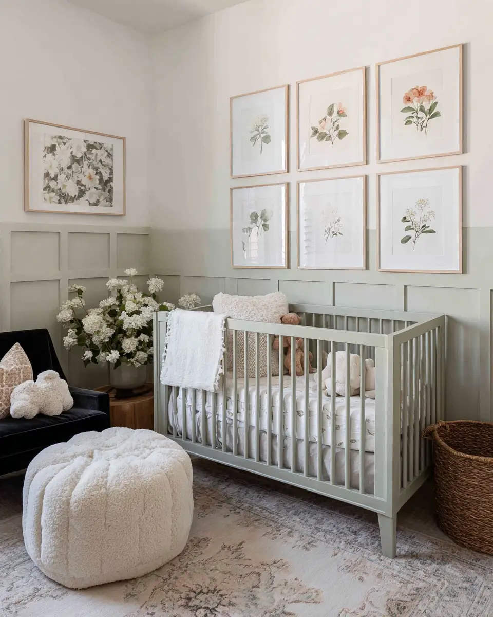 Sage Green Transitional Nursery Decor Ideas