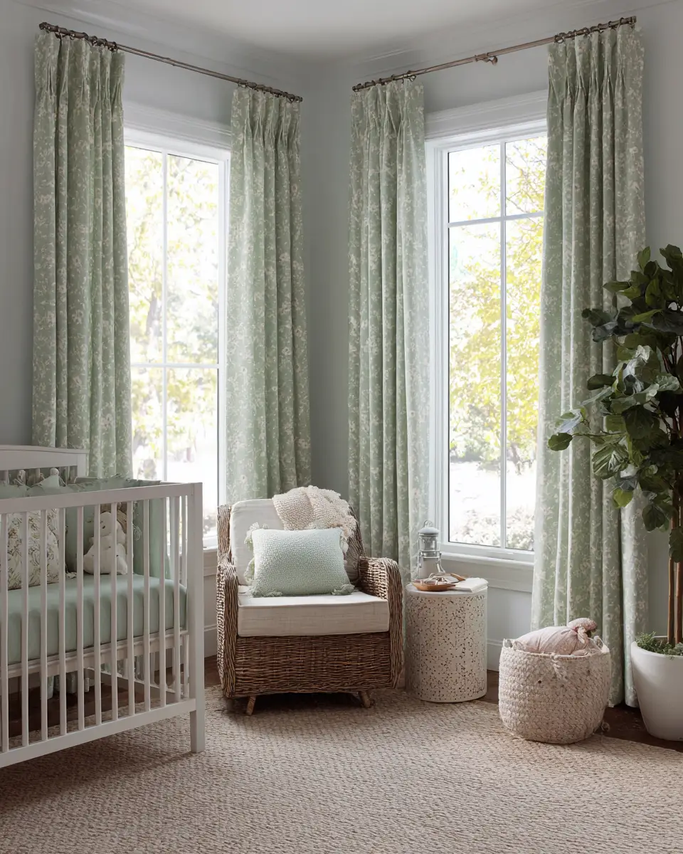 Sage Green Transitional Nursery Decor Ideas