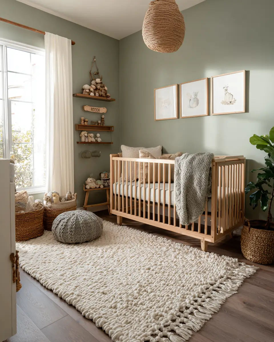 Sage Green Transitional Nursery Decor Ideas