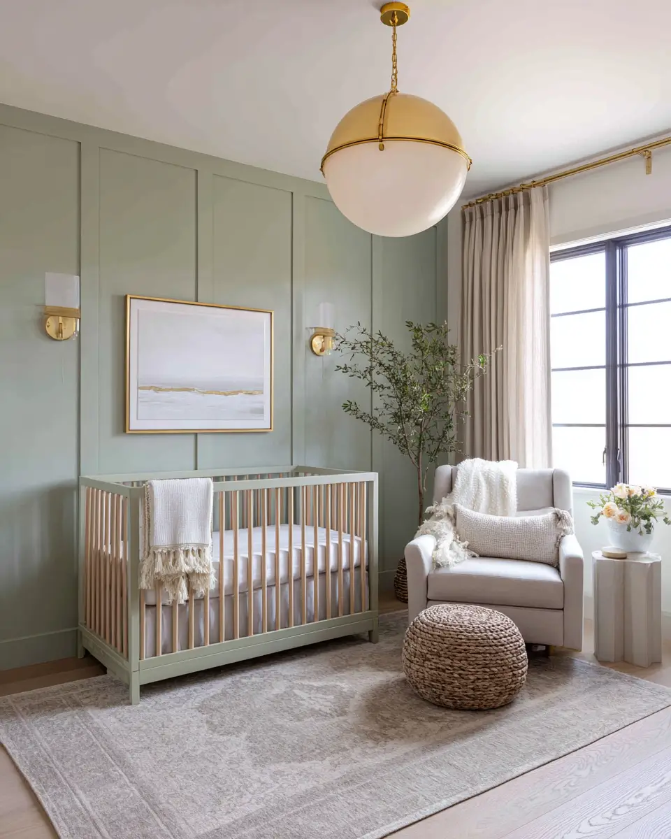 Sage Green Transitional Nursery Decor Ideas