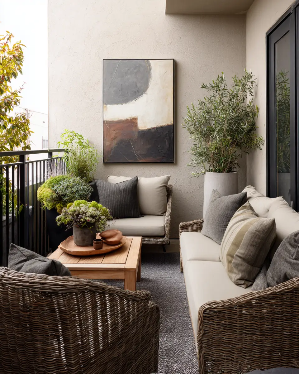 Serene Contemporary Balcony Decor Ideas