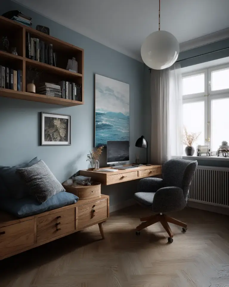 Serene Contemporary Home Office Decor Ideas - Featured