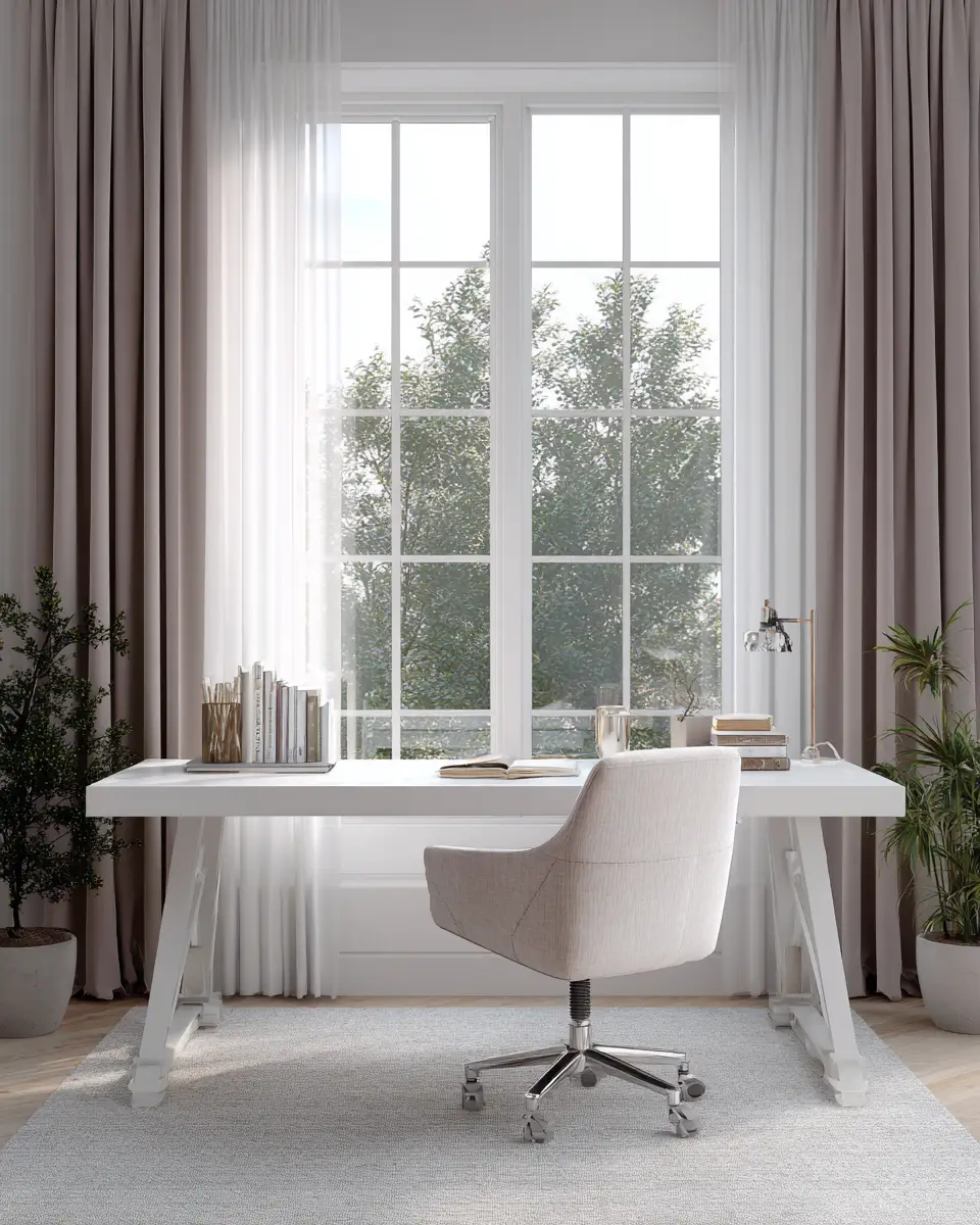 Serene Contemporary Home Office Decor Ideas