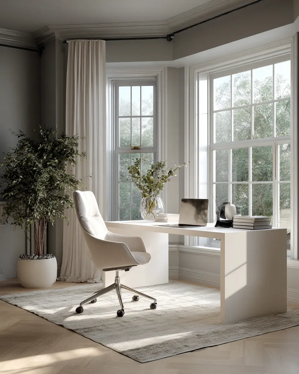 Serene Contemporary Home Office Decor Ideas