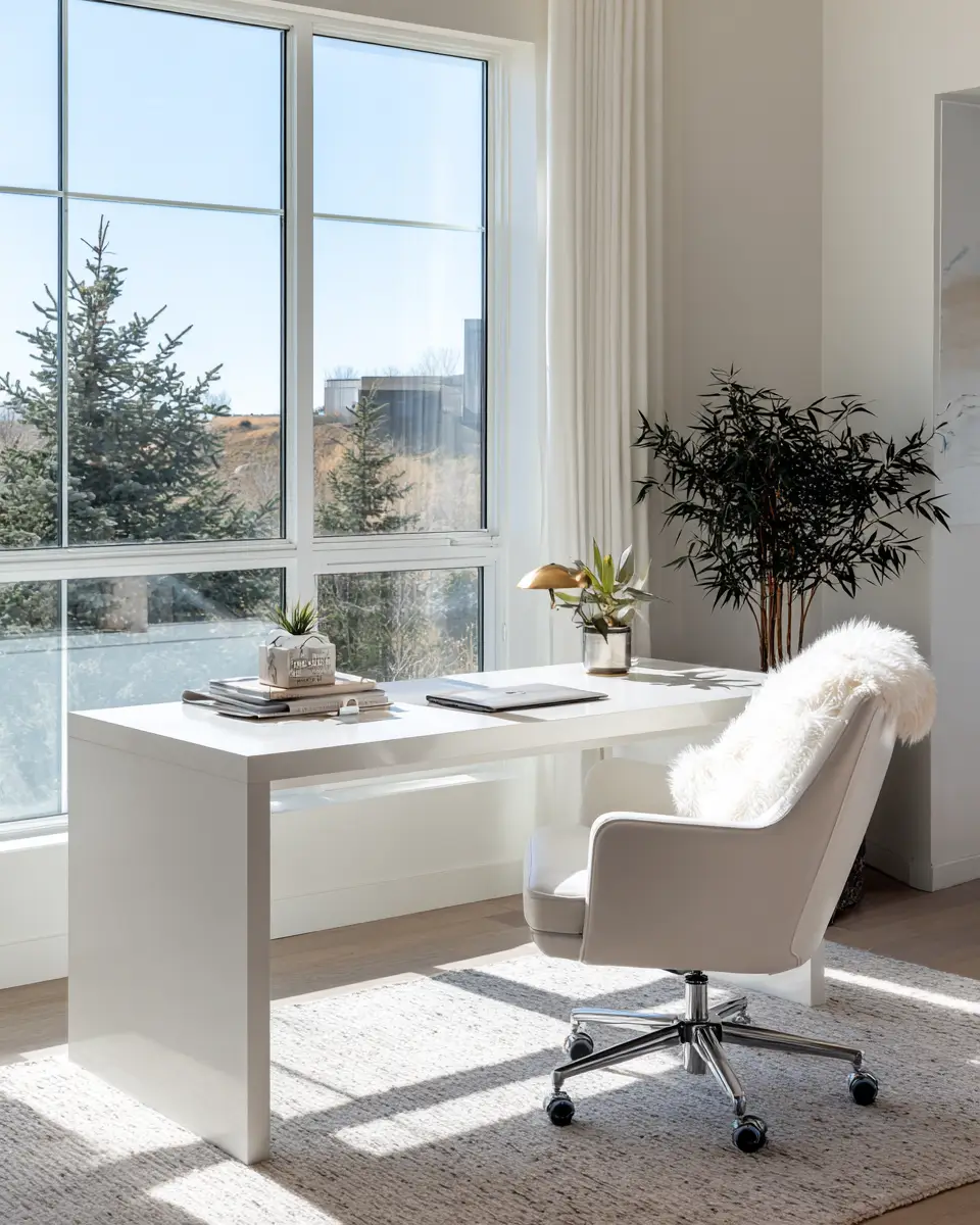 Serene Contemporary Home Office Decor Ideas