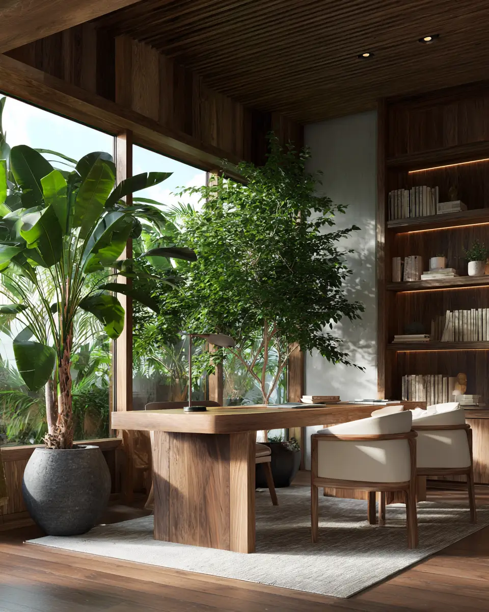 Serene Contemporary Home Office Decor Ideas