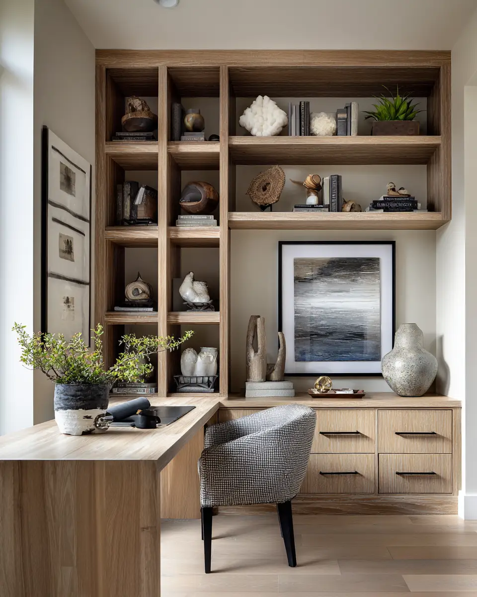 Serene Contemporary Home Office Decor Ideas