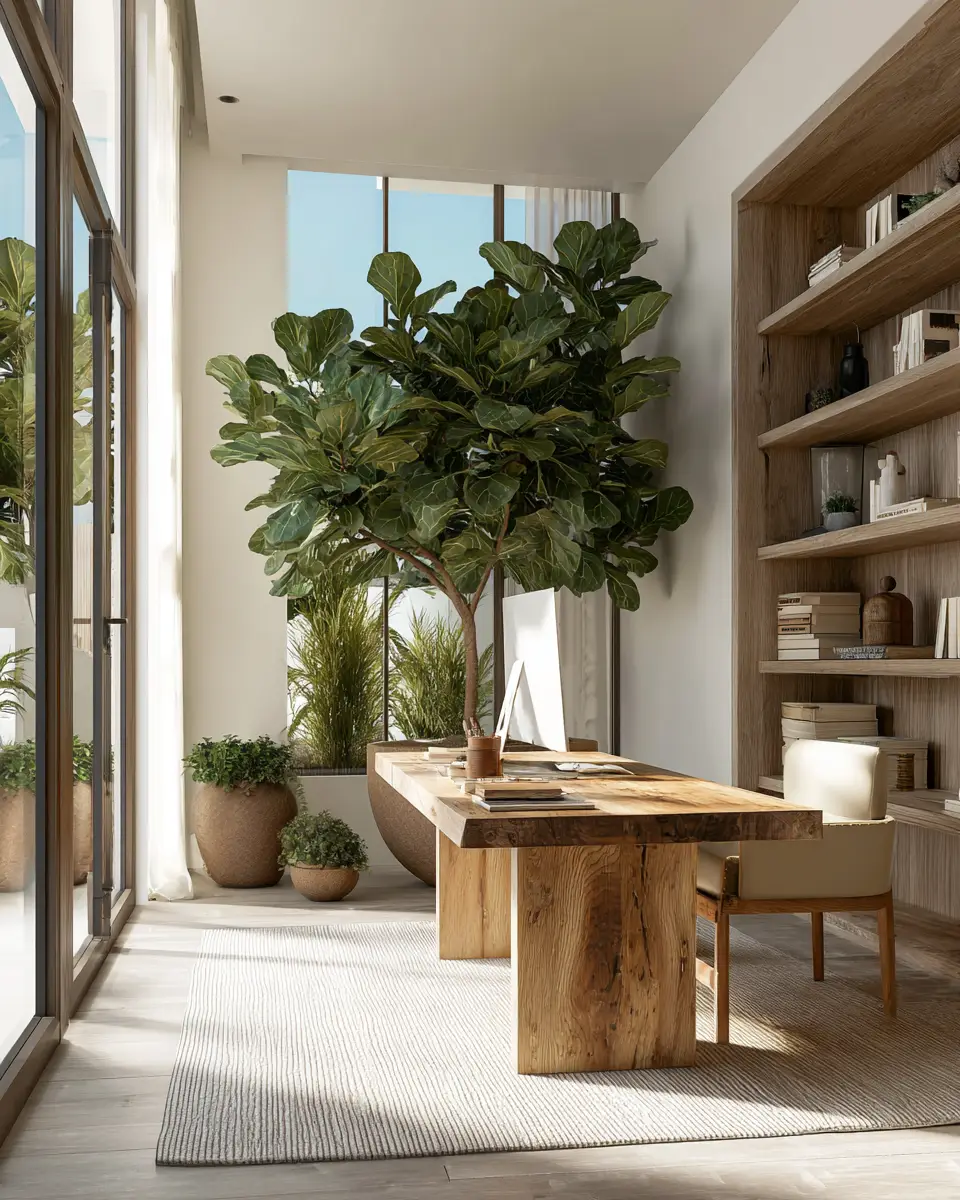 Serene Contemporary Home Office Decor Ideas